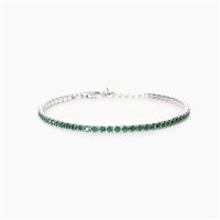 Bracciale Mabina Uomo Mini Tennis in Argento Smeraldo sintetico 533860 - 533860